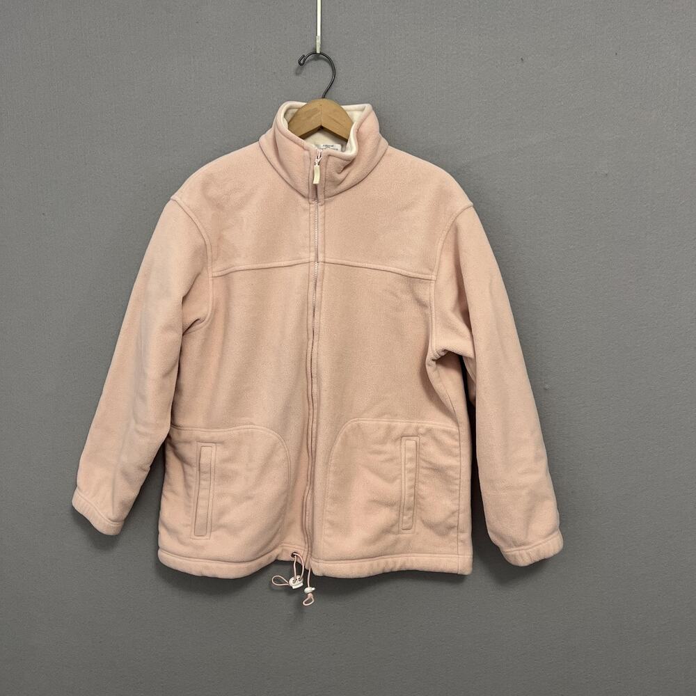 Marks And Spencer St Michael Jacket Womens 14 Pink Fleece Full Zip Pockets‎